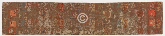 Brocade, silk. Buddhist monk's stole. Ohi, Edo period, 1615-1868. Creator: Unknown.