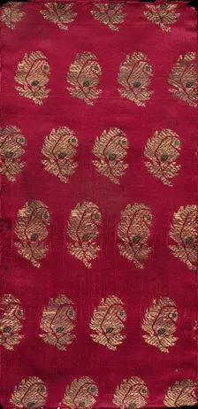 Brocaded Book Cover, 1800s. Creator: Unknown