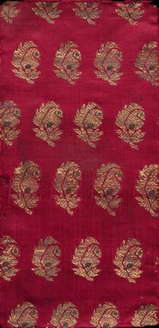 Brocaded Book Cover, 1800s. Creator: Unknown