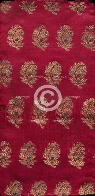 Brocaded Book Cover, 1800s. Creator: Unknown.