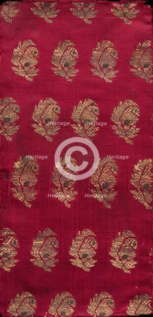 Brocaded Book Cover, 1800s. Creator: Unknown.