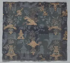 Brocaded Damask, 18th century (?). Creator: Unknown