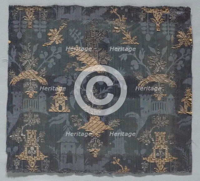Brocaded Damask, 18th century (?). Creator: Unknown.