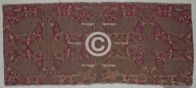 Brocaded Satin Textile, 16th century. Creator: Unknown.