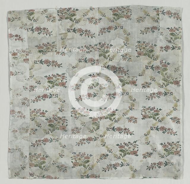 Brocaded Silk Cover, 1700s. Creator: Unknown.