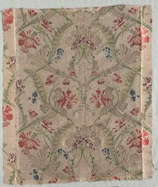 Brocaded Silk, early 1700s. Creator: Unknown
