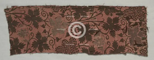 Brocaded Silk Fragment, c. 1360-1390. Creator: Unknown.