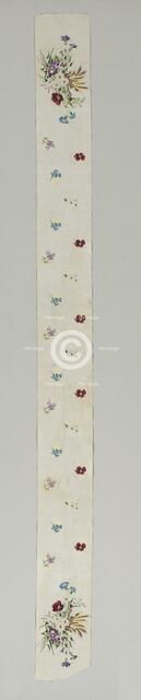 Brocaded Silk Ribbon, 1800s. Creator: Unknown.