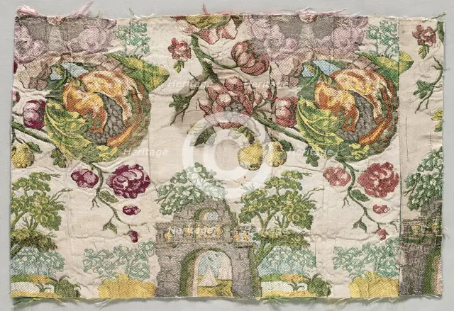 Brocaded Textile, 1700s. Creator: Unknown.