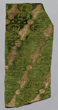 Brocaded Velvet, late 1300s. Creator: Unknown