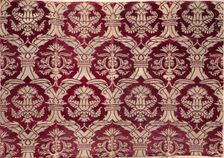 Brocaded velvet panel with Italianate pattern, 1575-1625. Creator: Unknown