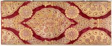 Brocaded velvet with medallions in ogival lattice, late 1500s. Creator: Unknown