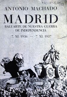 Brochure as a newspaper about the Spanish Civil War by Antonio Machado