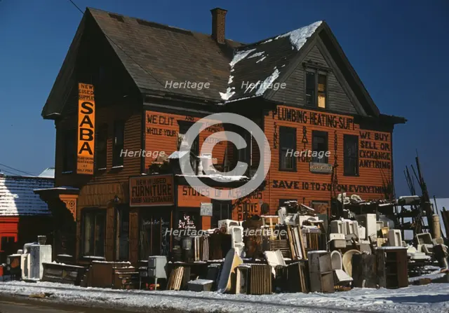 Brockton, Mass., Dec. 1940, second-hand plumbing store, 1940. Creator: Jack Delano.