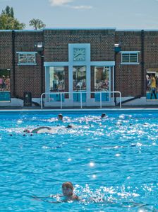 Brockwell Lido, Dulwich Road, Brockwell Park, Lambeth, London, 2012. Creator: Simon Inglis