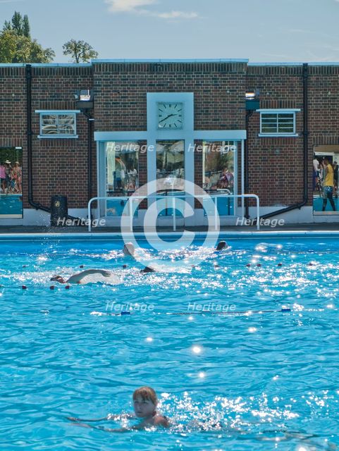 Brockwell Lido, Dulwich Road, Brockwell Park, Lambeth, London, 2012. Creator: Simon Inglis.