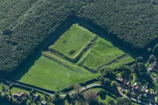 Brocket Hall moated site, Appleton Roebuck, North Yorkshire, 2023. Creator: Robyn Andrews