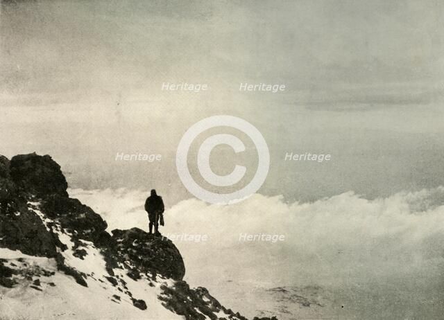 'Brocklehurst Looking Down From...Mount Erebus', 1908, (1909). Artist: Unknown.