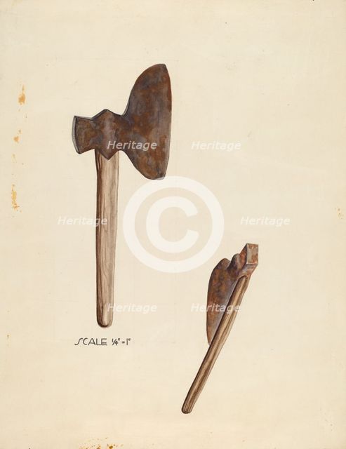 Broad Axe, c. 1941. Creator: Roberta Elvis.