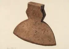 Broad Axe Head, 1938. Creator: Herman O. Stroh