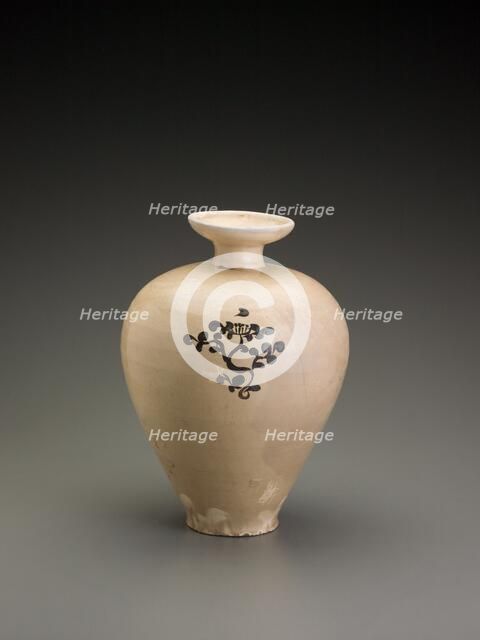 Broad jar with floral design, about 1100. Creator: Unknown.