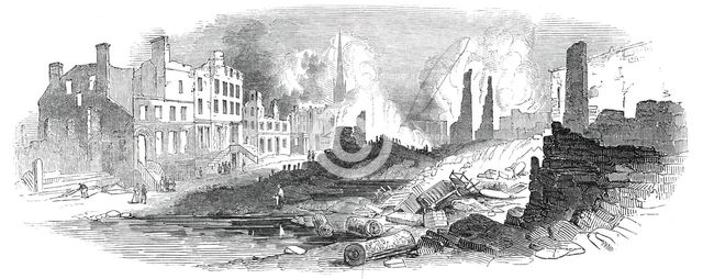 Broad-Street, New York, after the recent fire, 1845. Creator: Unknown.