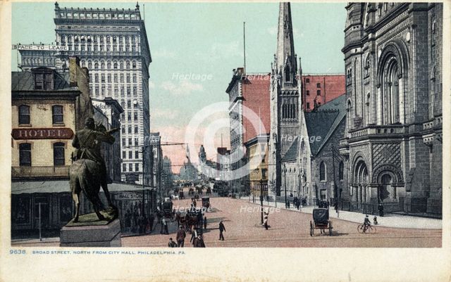 Broad Street north from City Hall, Philadelphia, Pennsylvania, USA, 1905. Artist: Unknown