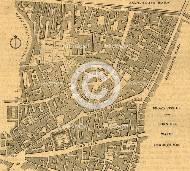 'Broad Street and Cornhill Wards', 1897. Creator: Unknown.