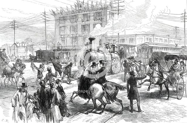Broad-Street, Philadelphia, from a sketch by one of our special artists, 1876. Creator: C.R..