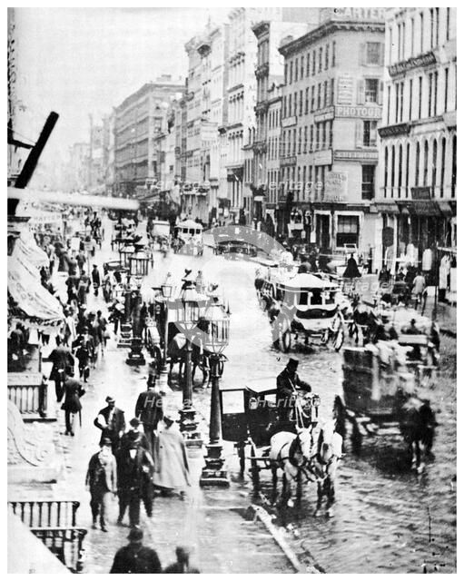 Broadway and Spring Street, New York City, USA, 1867 (1955). Artist: Unknown