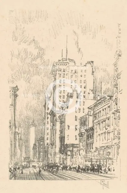 Broadway, Above Twenty-Third Street, 1904. Creator: Joseph Pennell.