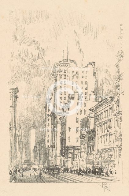 Broadway, Above Twenty-Third Street, 1904. Creator: Joseph Pennell.