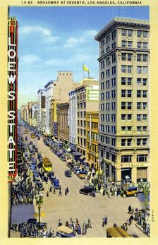 Broadway at 7th Street, Los Angeles, California, USA, 1931
