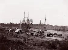 Broadway Landing, Appomattox River, 1864. Creator: William Frank Browne