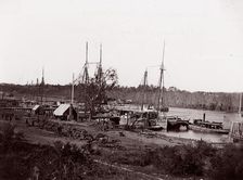 Broadway Landing, Appomattox River, 1864. Creator: William Frank Browne