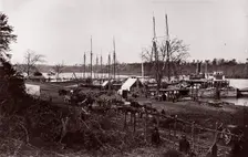 Broadway Landing, Appomattox River, 1864. Creator: William Frank Browne