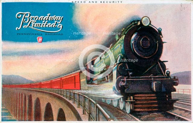 Broadway Limited, Pennsylvania Railroad, 1927. Artist: Unknown