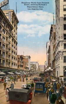 Broadway, north from 7th Street, Los Angeles, California, USA, 1915