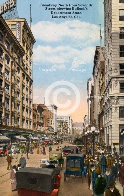 Broadway, north from 7th Street, Los Angeles, California, USA, 1915. Artist: Unknown