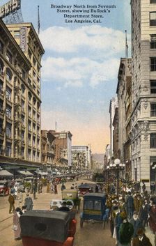 Broadway, north from 7th Street, Los Angeles, California, USA, 1915