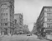 Broadway, north from Chestnut Street, St. Louis c1897. Creator: Unknown