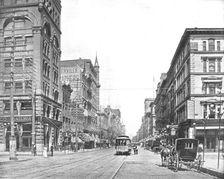 Broadway, North from Chestnut Street, St. Louis, Missouri, USA, c1900. Creator: Unknown