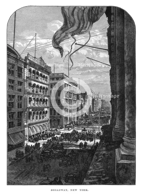 Broadway, New York, 19th century. Artist: Unknown