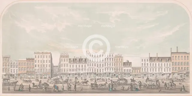 Broadway, New-York from Canal to Grand Street, West Side, 1856. Creator: Julius Bien.