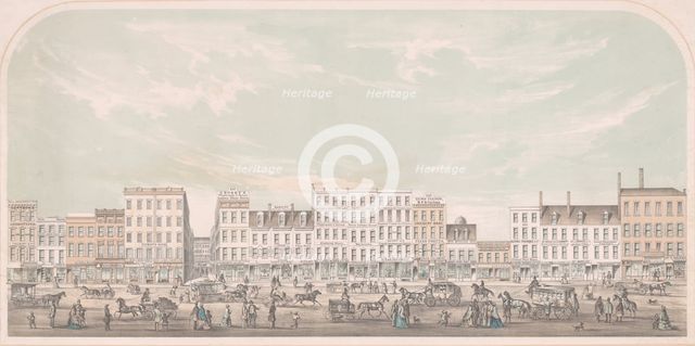 Broadway, New-York from Canal to Grand Street, West Side, 1856. Creator: Julius Bien.