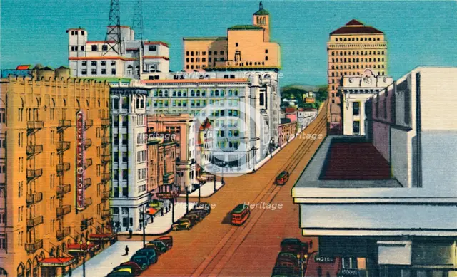 'Broadway. San Diego, California', c1941. Artist: Unknown.