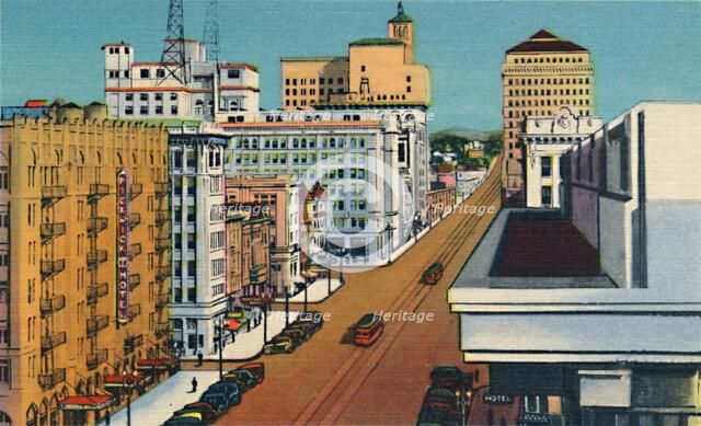 'Broadway. San Diego, California', c1941. Artist: Unknown.