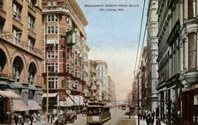 Broadway, St Louis, Missouri, USA, 1910