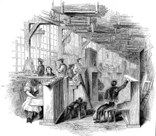 Broadwood's piano factory, Horseferry Road, Westminster, London, 1842