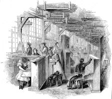 Broadwood's piano factory, Horseferry Road, Westminster, London, 1842